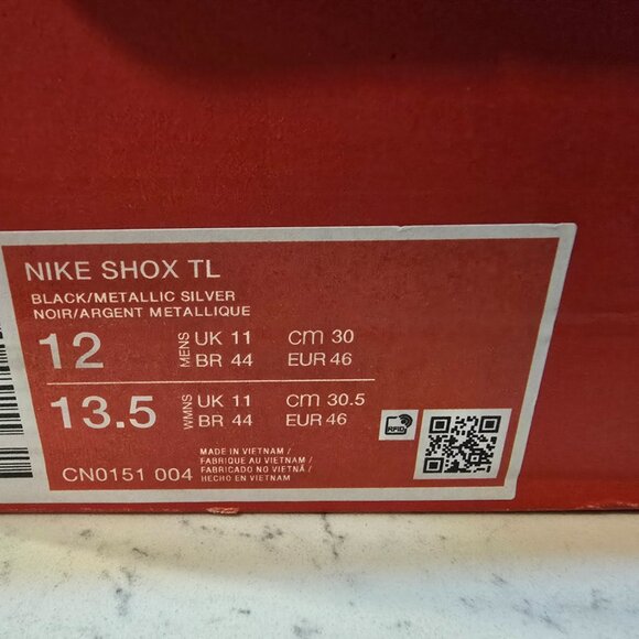 Nike Shox TL Black Racing Blue Metal Silver CN0151-004 Men's Size 12 SHOES NEW - Picture 2 of 16